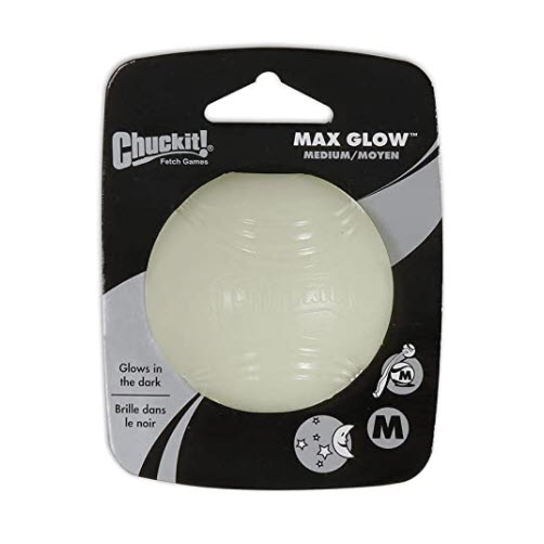 Chuckit glow ball to keep your rescue dog happy